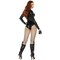 Wet Look High Nock Bodysuit Long Sleeve Zipper Front Adult Large